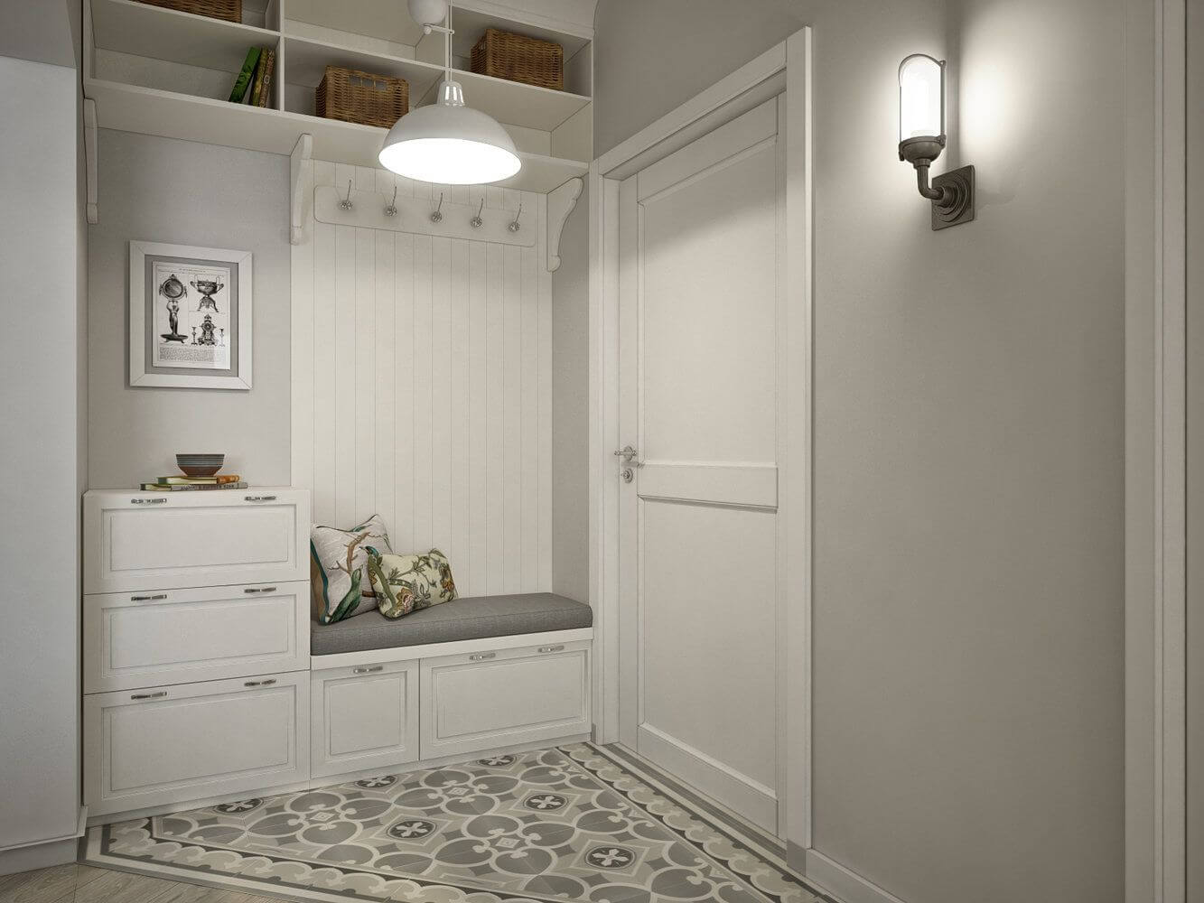 Идеи для маленькой прихожей в светлых тонах в квартире