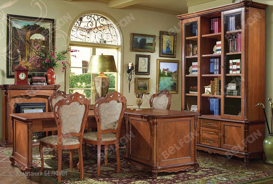 Мебель в кабинет и библиотеку в итальянском стиле