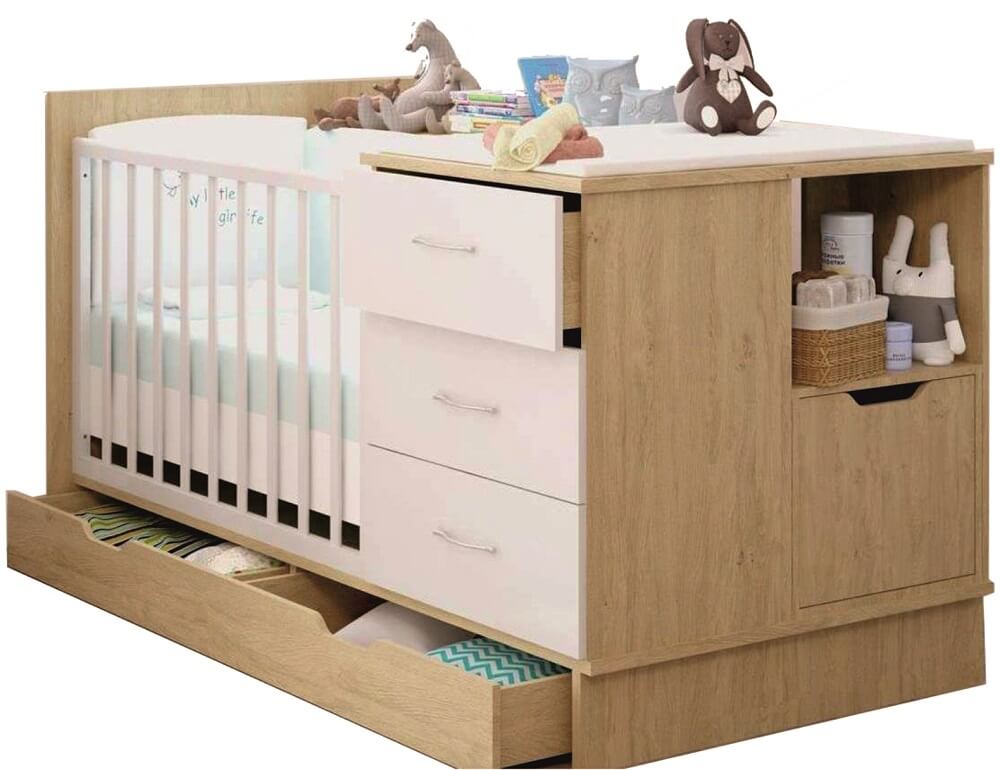Вариант трансформации пеленального столика в тумбочку 